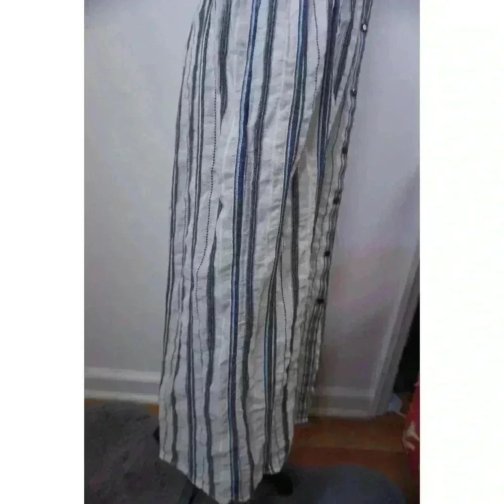 Zara Striped Sleeveless Button-Up Wide-Strap Dress, Size XS - Picture 11 of 16